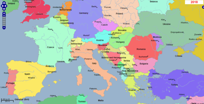 Карта Европы: Современная и историческая